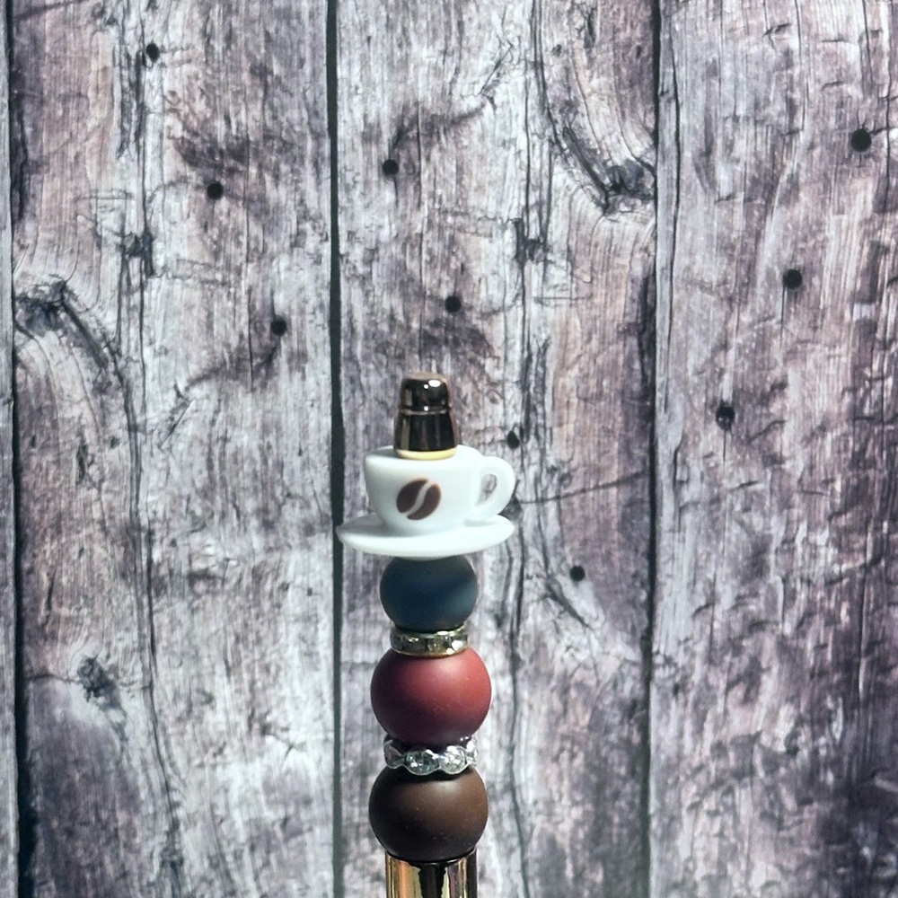 Elegant Coffee-Themed Pen